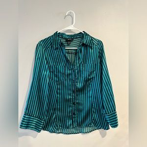 Women’s satin button up shirt